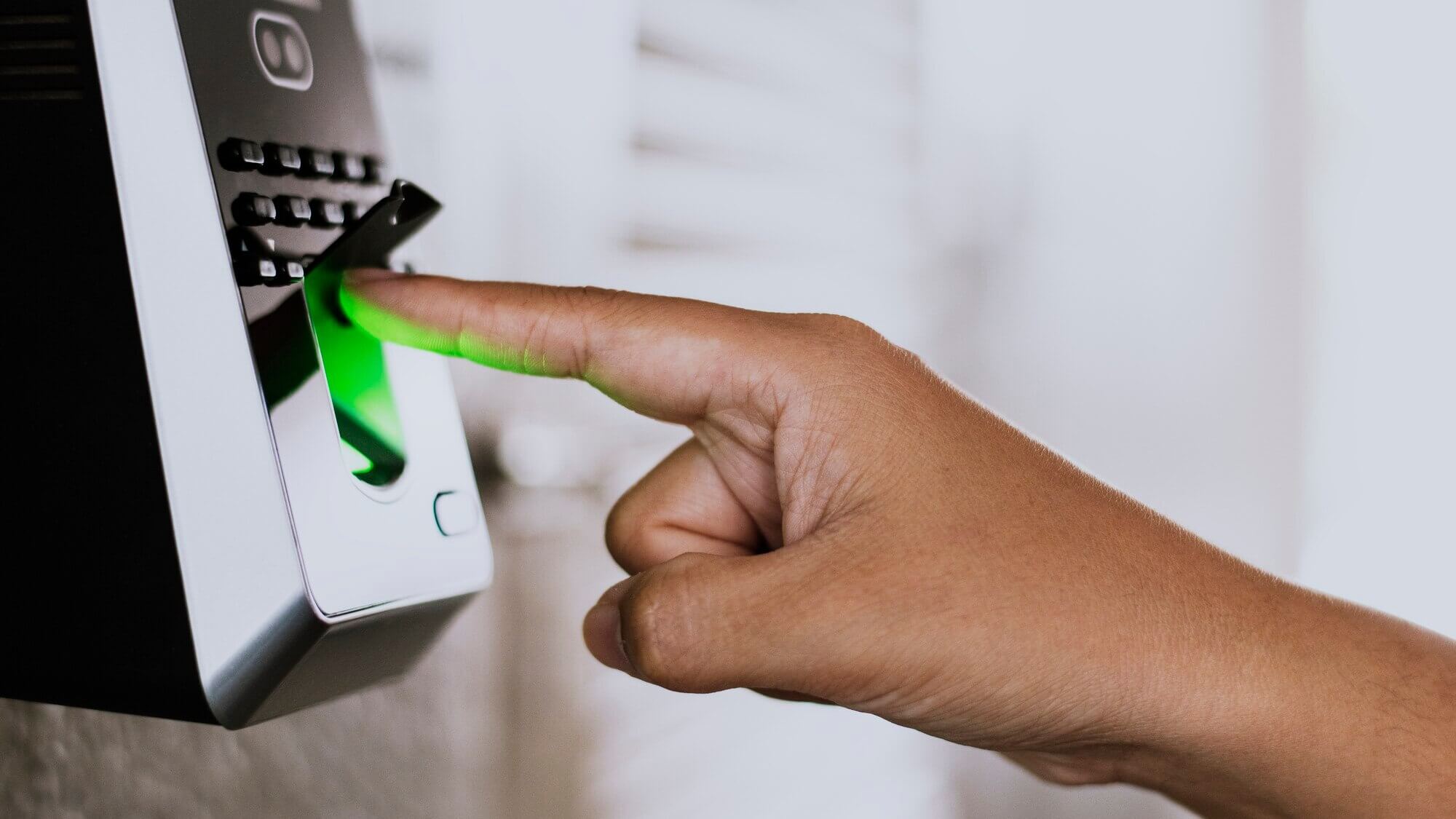 image representing biometric access control and multi-factor authentication.